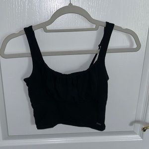 hollister ruched cropped tank